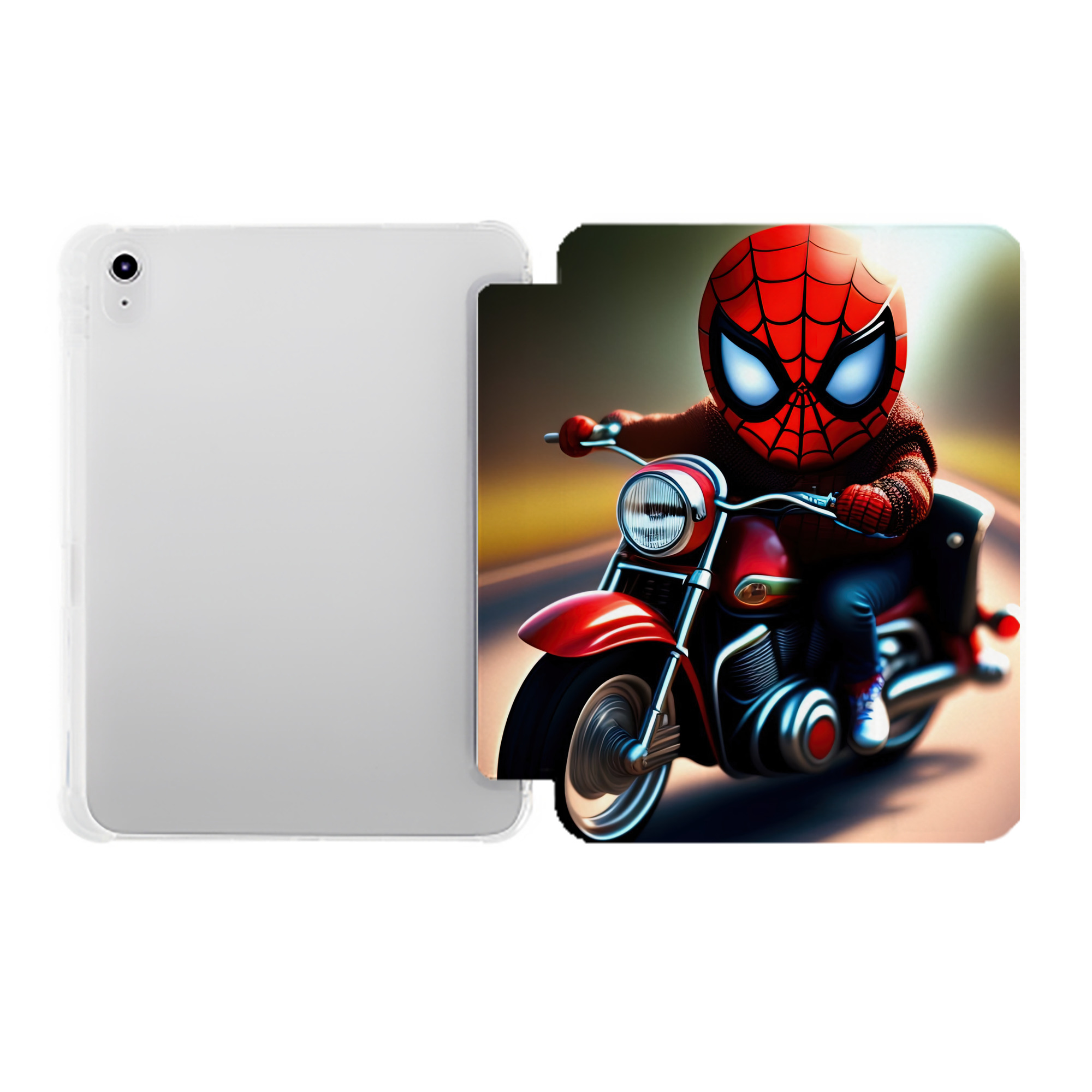 （画像用） Spider Man スパイダーマン IPad ケース ペン収納付き 三つ折りスタンド PUレザー×シリコン 対応機種9.5/10.5/10.9インチ